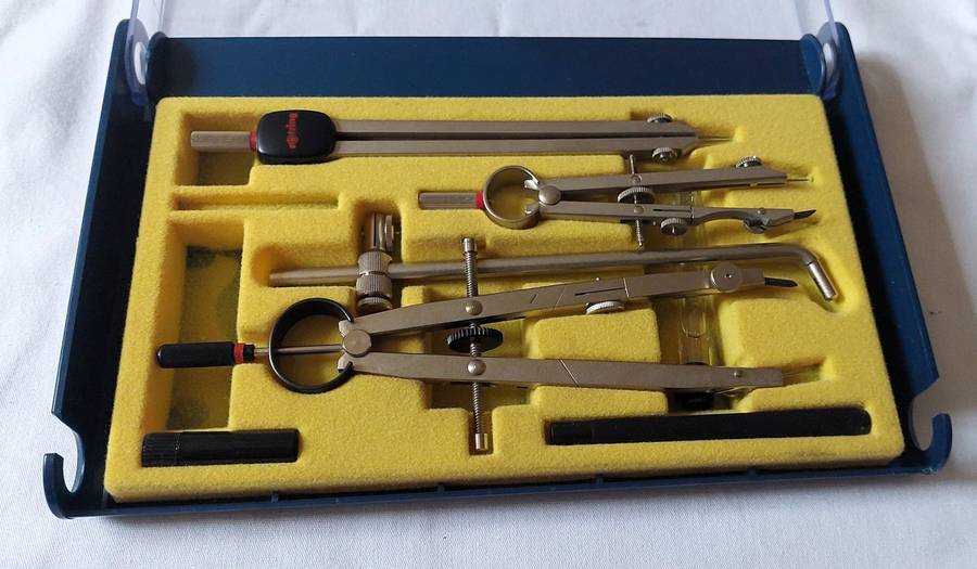 Vintage rOtring Drafting Compass Set