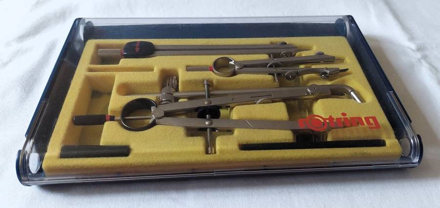 Vintage rOtring Drafting Compass Set