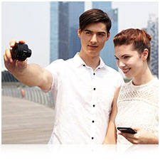 QX10 connected to smart phone