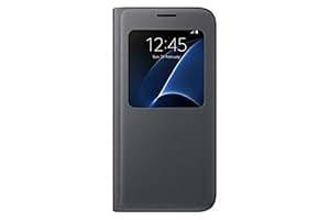 Samsung Galaxy S7 Protective SView Case Cover - Black