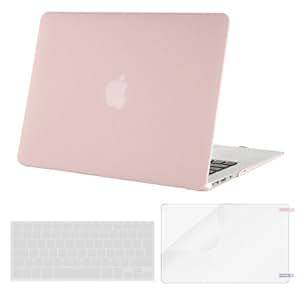 MOSISO Plastic Hard Case with Clear Keyboard Cover with Screen Protector for MacBook Air 13 Models: