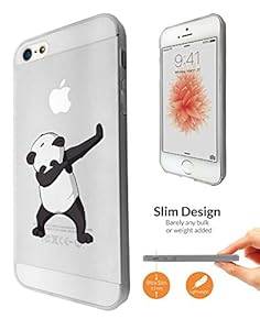 c01419 - Panda DAB Dance Move Rap RnB Design iphone SE 2016 / iphone 5 5S Fashion Trend CASE Ultra Slim Light Plastic 0.3MM All Edges Protection Case Cover-Clear