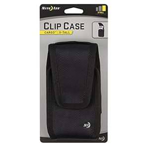 Nite Ize Cell Phone Case for Larger Format Smartphones - Retail Packaging - Black/Black