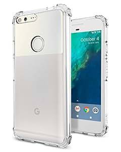 Google Pixel XL Case Spigen Crystal Shell Extra Shock-Absorb Crystal Clear Clear back panel Engine