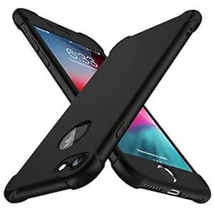 iPhone 7 Case iPhone 8 Case 2 x Tempered Glass Screen Protector ORET (iPhone 7/iPhone 8)(Black)