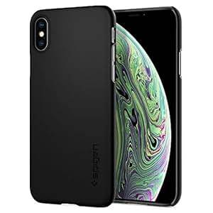Spigen Thin Fit iPhone Xs Case iPhone X Case 5.8 Premium Matte Finish Coating Non (Matte Black)