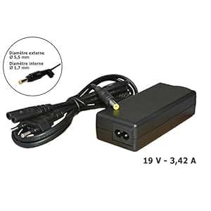 Laptop Charger AC Adapter 19 V 3.42 A 90 W Notebook Recharger Cable for Acer Aspire, Travelmate, GATEWAY