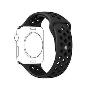 Ontube 42MM Soft Silicone Replacement Band with Ventilation Holes for Apple Watch Series 2 Series 1