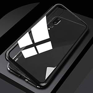 Magnetic Adsorption Metal Case for Huawei Honor 8X Tempered Glass Cover Huawei Honor 8X