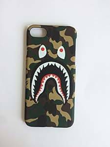 Fashion Bape Shark Face for iPhone 7 Camo Green