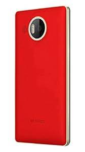 Mozo Microsoft Lumia 950 XL Qi Wireless Charging Back Cover Case with NFC - True Red/Gold