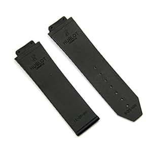 Niulyled Wrist Strap 24mm Silicone BPlastic Black Watch BHUBLOT