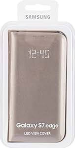 Samsung Galaxy S7 Edge LED Display Flip View Case Cover - Gold