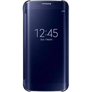 Samsung Clear View Window Flip Premium Case Cover for Samsung Galaxy S6 Edge - Blue