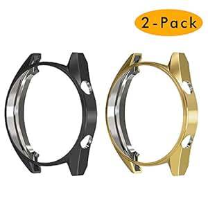 CAVN Case Compatible Huawei Watch GT/HUAWEI Watch GT Active protector Not H (Black & Gold)