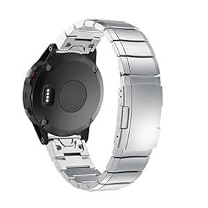 Garmin Fenix 5S/Fenix 5S Sapphire Strap HARRYSTORE Genuine Stainless Steel Bracelet Quick Replac