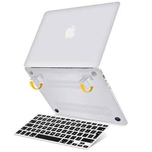 MacBook Air 13 Protective Case Beatunes Patented 2-in-1 Ultra Slim Frosted Hard Shell with F (Clear)