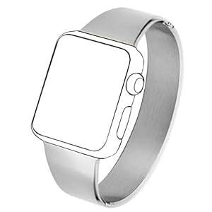 Apple Watch Bracelet Band, PUGO TOP Premium Stainless Steel Bracelet Watch Band Strap for Apple Watch Series 1, Series 2 Series 3(42mm,Silver)