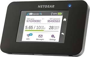 NETGEAR AC790-100EUS Aircard Wi-Fi Mobile Broadband Hotspot with Super Fast 4G LTE, Portable Car Wi-Fi Unlocked (Built in Charging for your Smart Device and SMS Messaging)