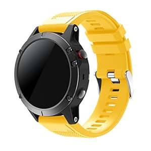 TOPsic Compatible Garmin Fenix 5 Straps Quick Fit 22mm Soft Silicone Sport Replacement BGarm