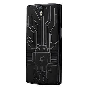 OnePlus One Case, Cruzerlite Bugdroid Circuit TPU Case for the OnePlus One - Retail Packaging - Bla
