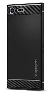 Sony Xperia XZ Premium Case Spigen Rugged Armor Resilient Shock Absorption and Carbon Fiber Desi