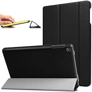 Cuvr Case for All-New Amazon Fire HD 8 Tablet (2017), Desk and Lap Stand with Smart Cover, Black