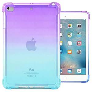 Dteck iPad 9.7 2018 2017 Case iPad Air 1 2 Case Flexible TPU Slim Silicone Gel Ski (#9_PurpleMint)