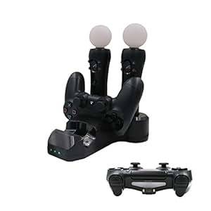 iBetter PSVR Showcase Rapid AC PS4 VR Charge Display Stand with 2Move Controller Chargers 2 Charging Ports LED charge indication for Sony PlayStation VR - PlayStation 4(GamePad not Include)
