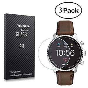 Youniker 3 Pack Fossil Q Explorist Gen 4 Screen Protector Tempered Glass Fossil Q Gen 4 Expl