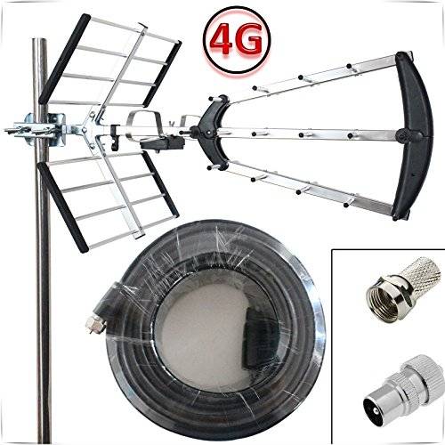 Outdoor Triple Boom HD Freeview Philex Digital HDTV TV Aerial Philex Tristar 4G Full Install Kit
