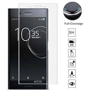 TeKKno Sony Xperia XZ1 TEMPERED GLASS FULL Coverage Curved 3D Screen Protector Guard Cover Clear Son