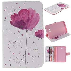 Skytar Samsung Tab3 7.0 Lite Cover,Protective Case for Tab 3 Lite SM-T116 - Wallet Stand Cover Leather Case Flip Tablet Protection for Samsung Galaxy Tab 3 7.0 Lite SM-T110 T111 T113 T116,Purple Orchid