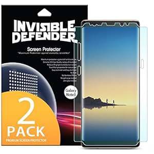 Galaxy Note 8 Screen Protector Invisible Defender Full Coverage 2-Pack Edge to Edge Curved Side Cove