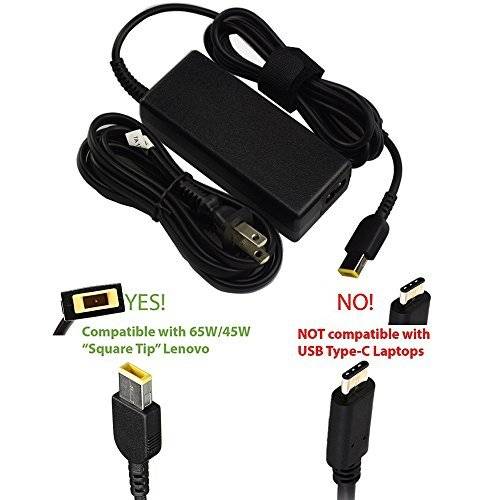 65W AC Charger for Lenovo ThinkPad T470 T470S Ultrabook Laptop with 5Ft Power Su