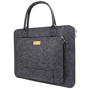 Ropch Laptop Sleeve 17.3 Computer Pocket Case Notebook Protective Bag Ultrabo (17.3in)(Dark Grey)