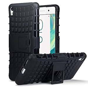 Xperia XA Case - Terrapin Sony Xperia XA Cover - Impact Resistant Rugged Armour Case - Dual Layer - Kickstand - for Outdoor Use - Shockproof Protection for the Harshest of Conditions - Black