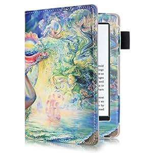 For new Kindle 2016 Clode High Quality Lightest and Thinnest Protective Smart Magnet (Style 3)