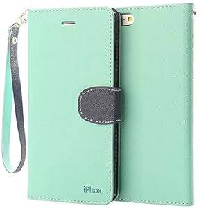 iPhone 8 Leather Case iPhone 7 Flip Case IPHOX Premium Folio Leather Wallet Case Wireless Charg