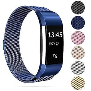 Tersely Fitbit Charge 2 Strap Bands Replacement, Milanese Loop Stainless Steel Bracelet Smart Watch Wristbands Unique Magnet Lock Fitbit Charge 2