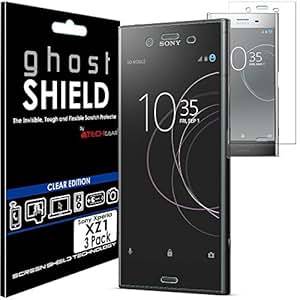 Pack of 3 TECHGEAR Screen Protectors to fit Sony Xperia XZ1 ghostSHIELD Edition Genuine Reinforced T
