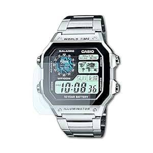 Bruni Screen Protector for Casio AE-1200WHD-1AVEF Protector Film - 2 x crystal clear Screen Protection Film