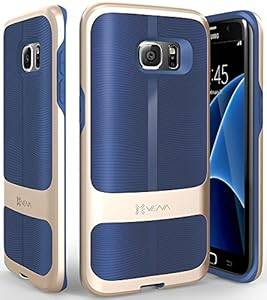 Galaxy S7 Edge Case, Vena [vAllure] Wave Texture [Bumper Frame][CornerGuard ShockProof | Strong Gri