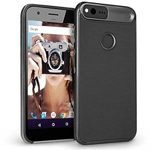 Google Pixel XL Case, Orzly AirFrame Case for Google Pixel XL (2016 Version) - Lightweight & Slim-Fit Protective Bumper Frame & Case for Google Pixel XL (5.5 inch Model of Phone by Google) - BLACK