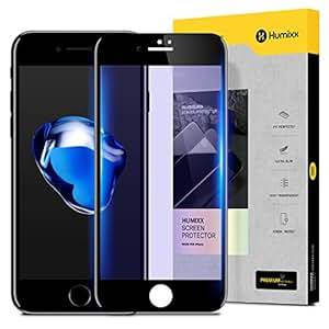 iPhone 8 Plus Screen Protector, iPhone 7 Plus Screen Protector, Humixx 3D Curved Full Coverage Explosion Proof 9H Tempered Glass Screen Protector, Anti Fingerprint and Anti Scratch HD Protector Film for Apple iPhone 7 Plus (Black)