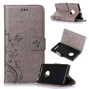 Beiuns Wallet Leather Case for Nokia Lumia 830 Cover - R152 Mystic gray