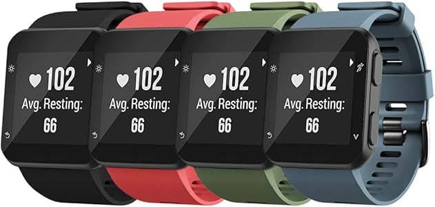 NotoCity Garmin Forerunner 35 Strap Soft Silicone Replacement Watch BForerunne (4 colours pack)