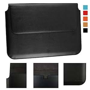 Emartbuy Lenovo Yoga 900s 12.5 Inch 2 in 1 Laptop Black Premium PU Leather Magnetic Folio Wallet Case Cover Sleeve ( 11.6 to 13.3 Inch )