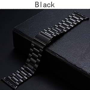 For Apple Watch Strap 42MM, for iWatch Band 42mm Stainless Steel Smart Watch Band Replacement Strap Wrist Band Straps Bracelet Buckle Clasp for Apple Watch Band Series 1/Series 2, Sport, Edition All Models(Black)