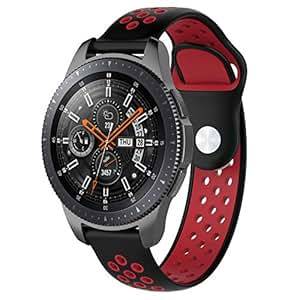 Gosuper Samsung Gear S3 bTwo-toned Silicone Perforated Accessory Sport Bands Gear S3 Fro